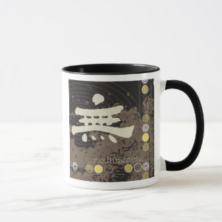 Caneca do design de nada do Kanji "MU" grande