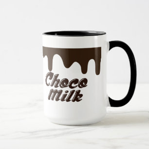 Caneca do design do leite de chocolate