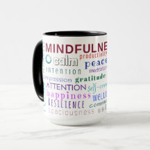 Caneca do desordem da palavra do Mindfulness