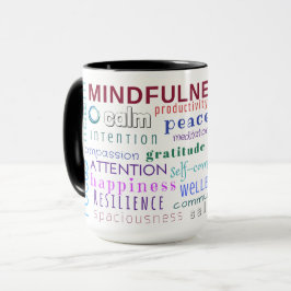 Caneca do desordem da palavra do Mindfulness