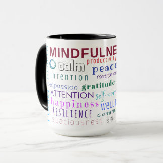 Caneca do desordem da palavra do Mindfulness