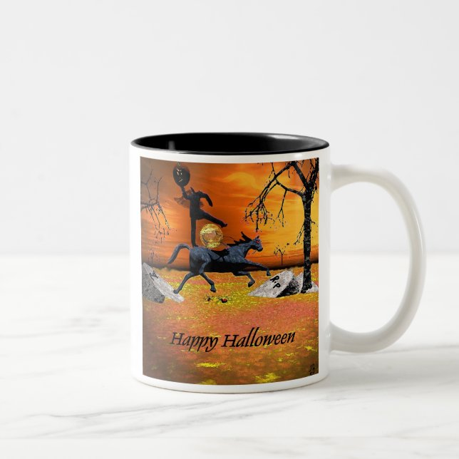 Caneca do Dia das Bruxas do cavaleiro decapitado (Direita)