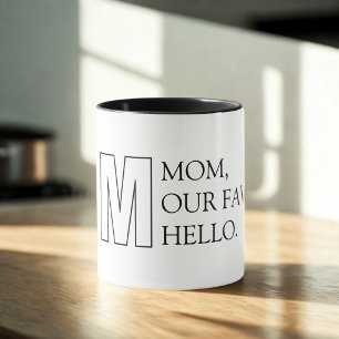 Caneca do Dia das Mães de Tipografia Simples