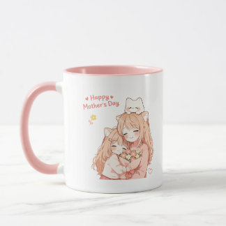 Caneca do Dia das Mães – Presente de Gato Fofo e F