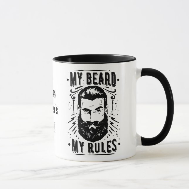 caneca do dia dos pais hipster minha barba minhas  (Direita)