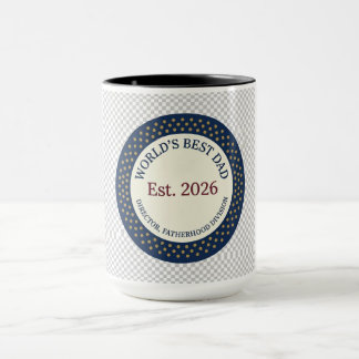Caneca do Dia dos Pais - Insígnia Redonda Melhor P