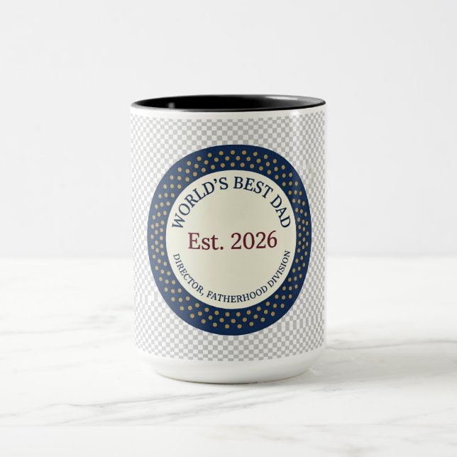Caneca do Dia dos Pais - Insígnia Redonda Melhor P (Centro)
