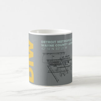 Caneca do diagrama do aeroporto de Detroit (DTW)