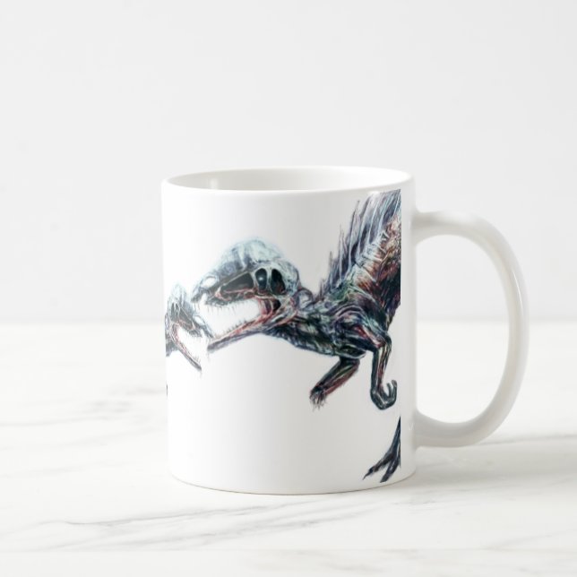 Caneca do dinossauro do zombi (Direita)