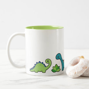 Caneca do divertimento do dinossauro
