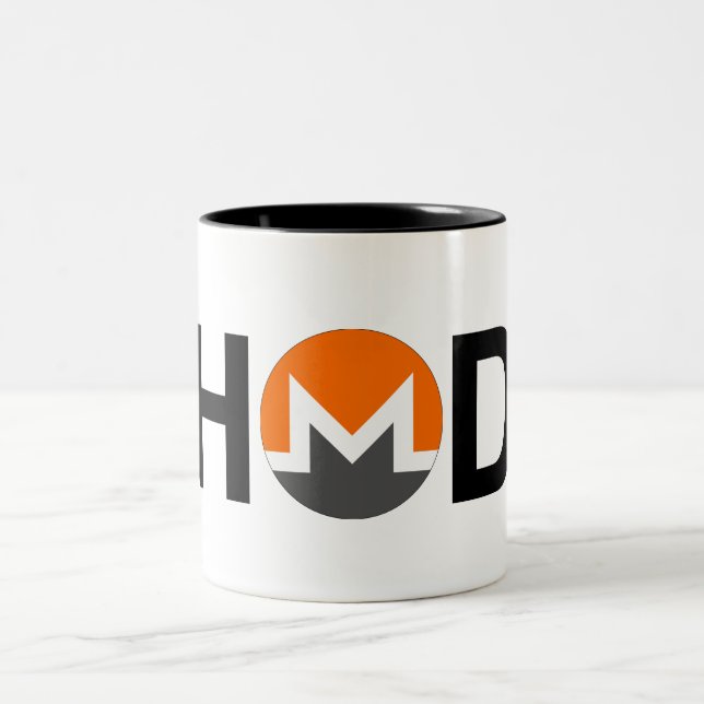Caneca do Dois-Tom de Monero do #HODL (Centro)