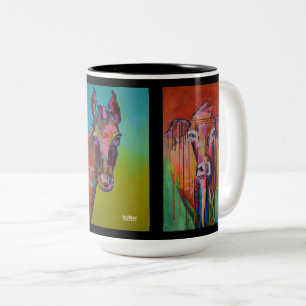 Caneca do Dois-Tom do lustre do cavalo da vaca