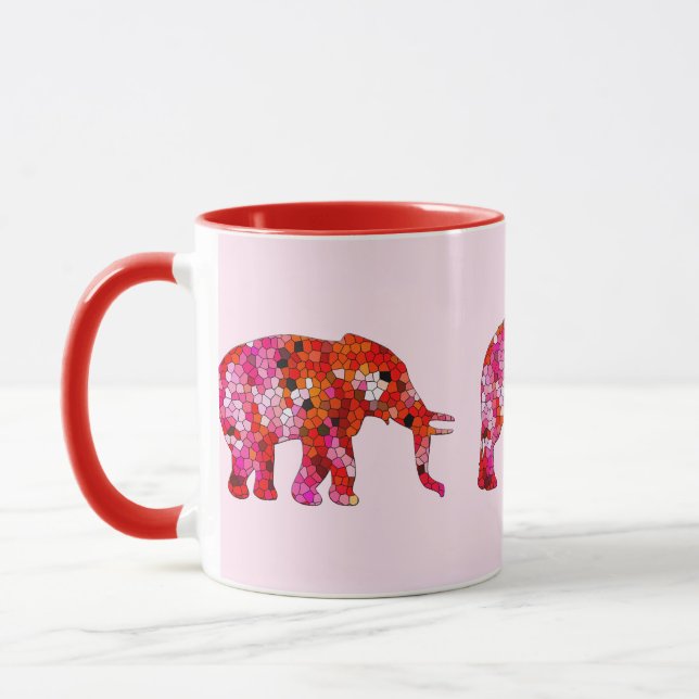 Caneca do elefante do vitral (Esquerda)