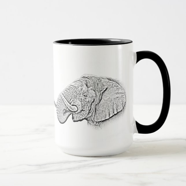 Caneca do elefante - série de África (Direita)