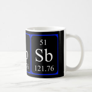 Caneca do elemento 51 - preto de antimónio