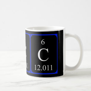 Caneca do elemento 6 - preto de carbono
