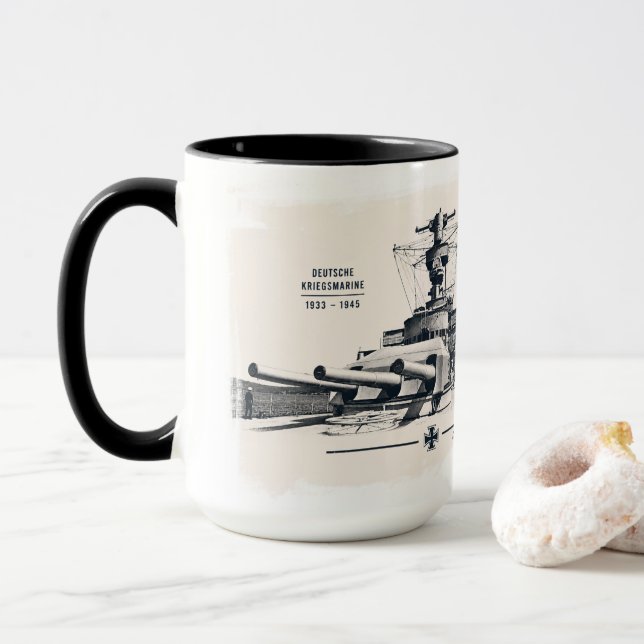 Caneca do encouraçado Deutschland (Com Donut)
