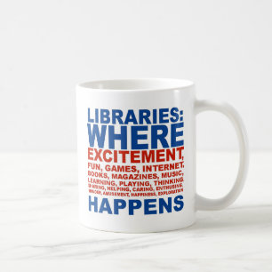 Caneca do entusiasmo das bibliotecas