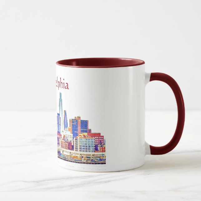 Caneca do esboço da cor de Philadelphfia (Direita)
