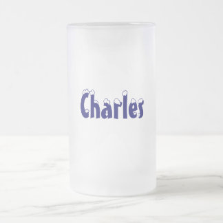 Caneca do Estilo-Fosco do Charles-Nome