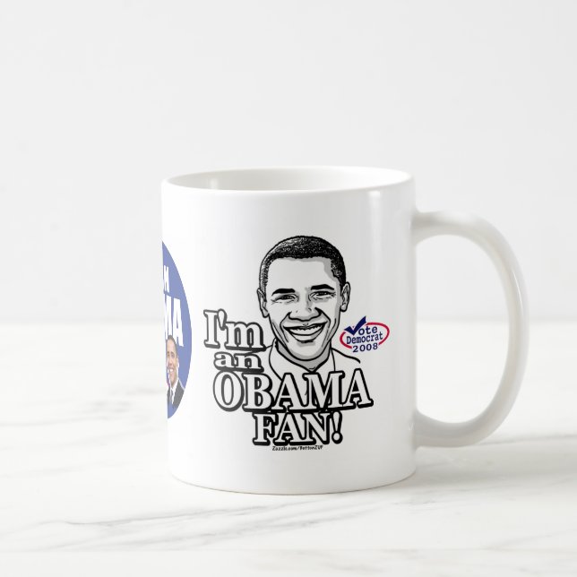 Caneca do fã de Obama (Direita)