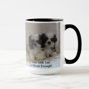 Caneca do filhote de cachorro dois Shih Tzu