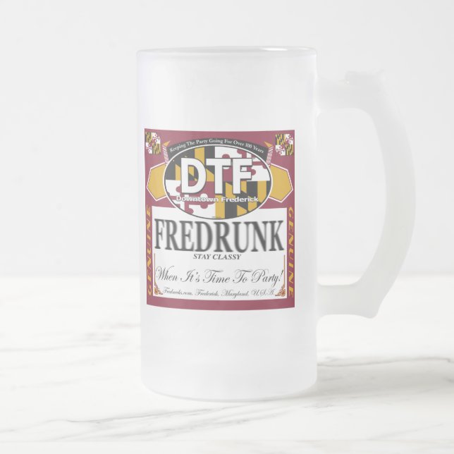 Caneca do fosco de DTF Fredrunk (Direita)