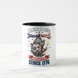 Caneca do Gambá do Dia 4 de Julho
