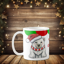 Caneca do Garoto do Urso Polar de Papais noeis Bon