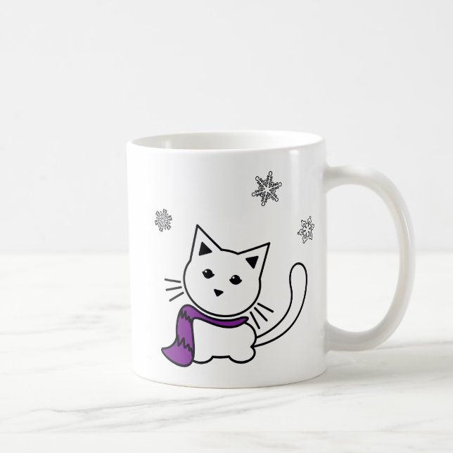 Caneca do gatinho do inverno (Direita)