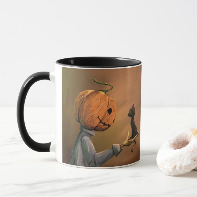 Caneca do Gato Abóbora Jack (Com Donut)