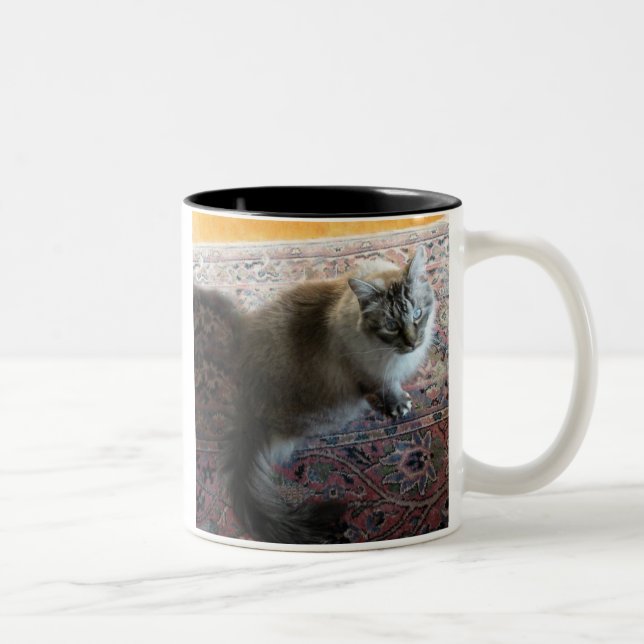 Caneca do gato com verso… no olho loving de um (Direita)