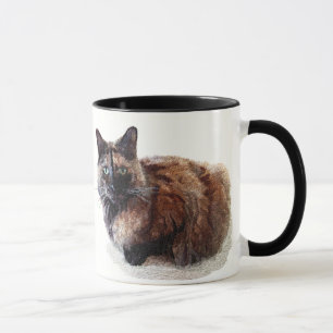 Caneca do gato da concha de tartaruga