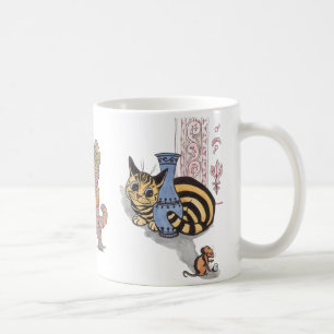 Caneca do gato de Louis Wain do vintage