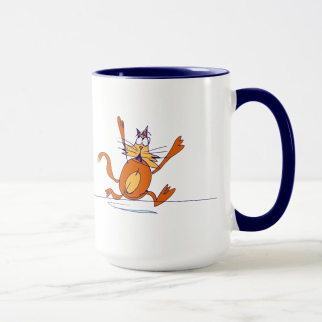 Caneca do gato de Scaredy (Direita)