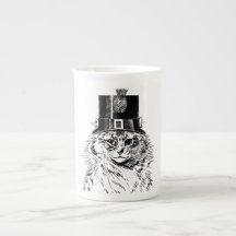 Caneca do gato de Steampunk, gatinho no chapéu