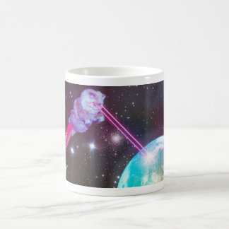 Caneca do gato do laser