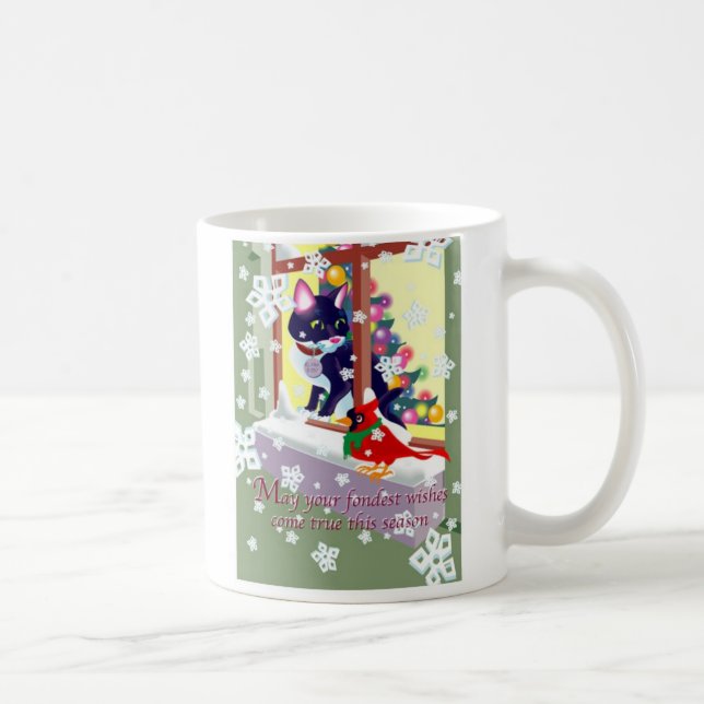 Caneca do gato do Natal (Direita)
