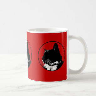 Caneca do gato do smoking