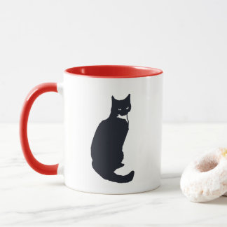 Caneca do gato do smoking