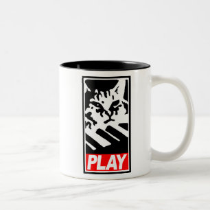 Caneca do gato do teclado do jogo