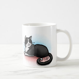 Caneca do gato - preto e branco