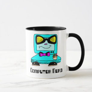 Caneca do geek do nerd do computador
