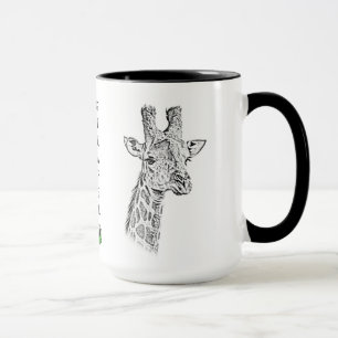 Caneca do girafa - série de África