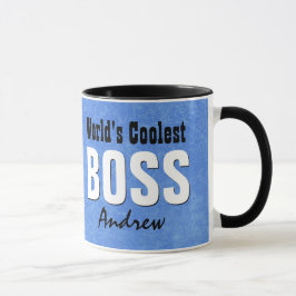 Caneca Do Grunge azul o mais fresco do CHEFE do mundo