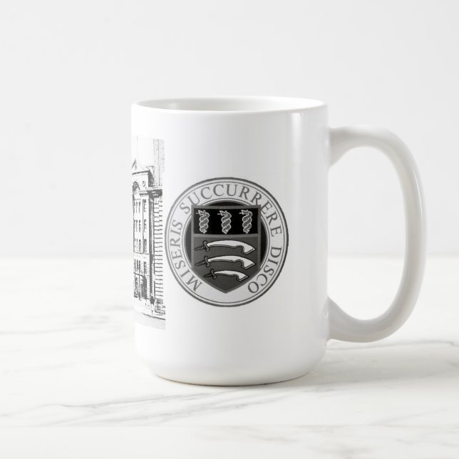 Caneca do hospital de Middlesex com gravura a (Direita)