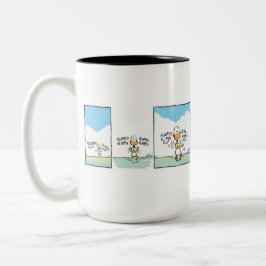 Caneca do humor da aviação do pato de Ding