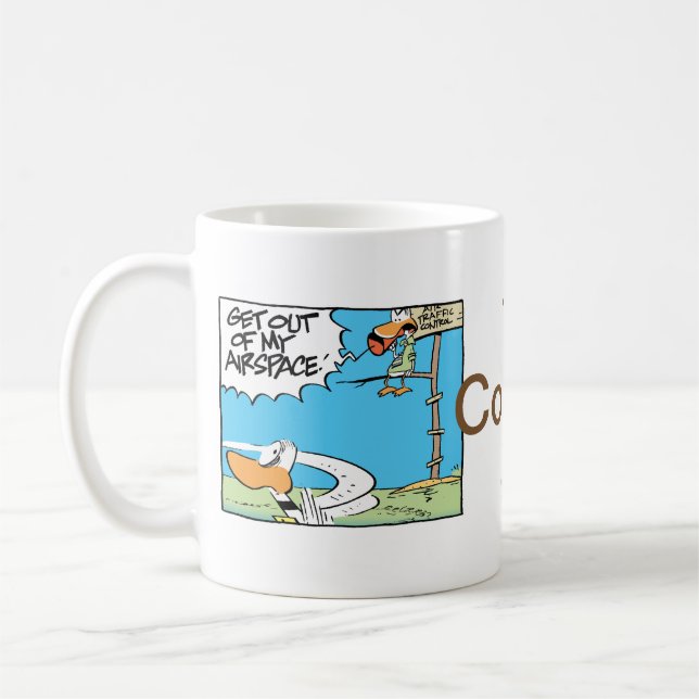 Caneca do humor do café de controlador aéreo (Esquerda)