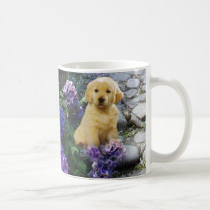 Caneca do Hydrangea do golden retriever