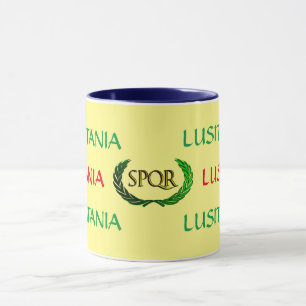 Caneca do império romano do Lusitania SPQR